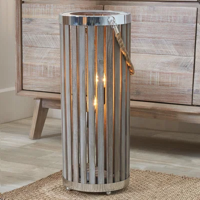 Dunelm Austell Large Lantern Floor Lamp Grey