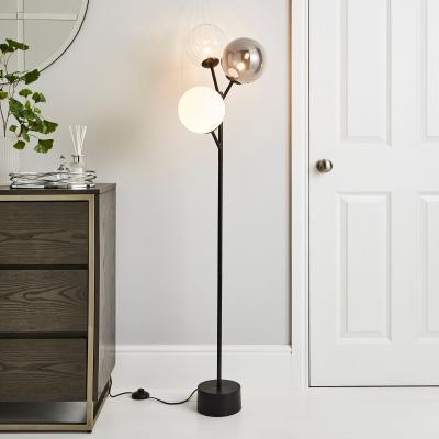 Dunelm Nila 3 Light Floor Lamp Black