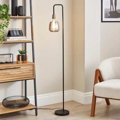 Dunelm Augustus Exposed Bulb Floor Lamp Smoke