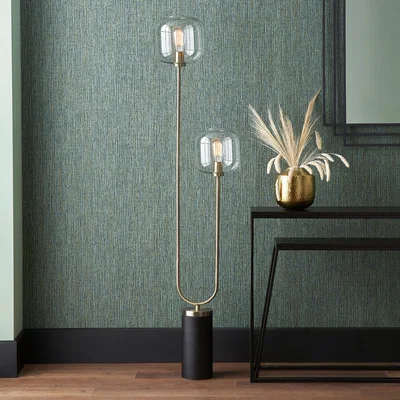 Dunelm Florence Black Floor Lamp Black