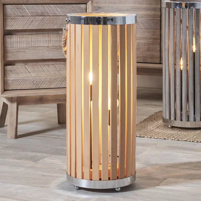 Dunelm Austell Large Lantern Floor Lamp Natural