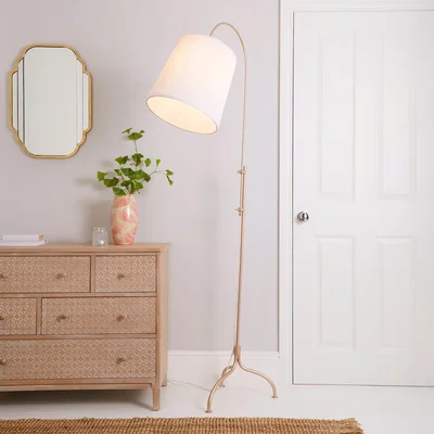 Dunelm Lorelai Floor Lamp Gold