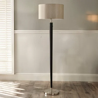 Dunelm Lowry Metal Floor Lamp Silver
