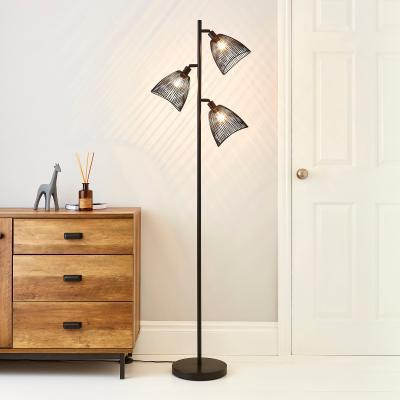 Dunelm Jaula 3 Light Black Floor Lamp Black