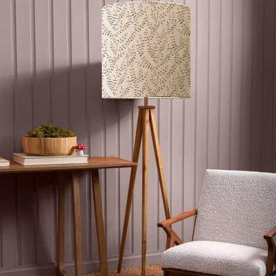 Dunelm Aratus Tripod Floor Lamp with Eden Shade Eden Deep Red