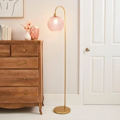 Dunelm Elodie Floor Lamp Pink