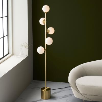 Dunelm Vogue Willis 5 Light Floor Lamp Gold