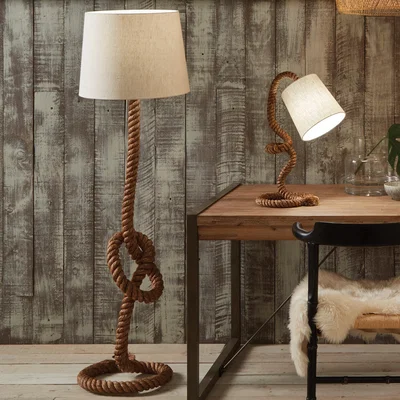 Dunelm Martindale Rope Knot Floor Lamp Natural