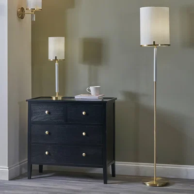 Dunelm Midland Marble Effect Floor Lamp White