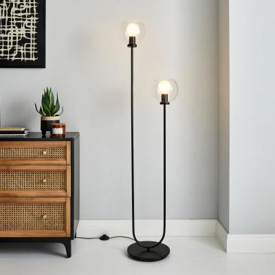 Dunelm Apartment 2 Light Floor Lamp Black