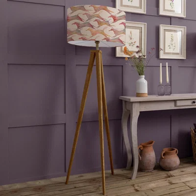 Dunelm Aratus Tripod Floor Lamp with Dakota Shade Dakota Sand Beige