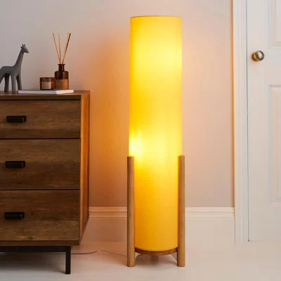Dunelm Bjorn Ochre Floor Lamp Ochre