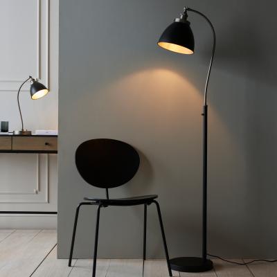 Dunelm Vogue Elijah Industrial Adjustable Floor Lamp Matt Black