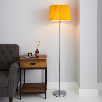 Dunelm Fuller Ochre Floor Lamp Yellow and Grey