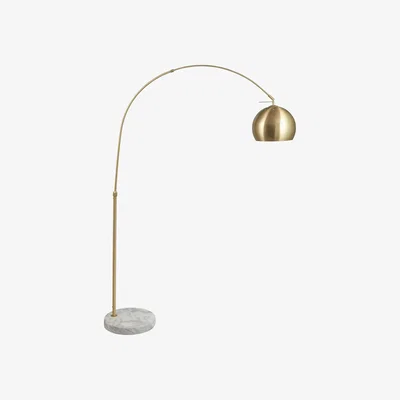 Furniture Village Feliciani Brushed Metal and White Marble Floor Lamp