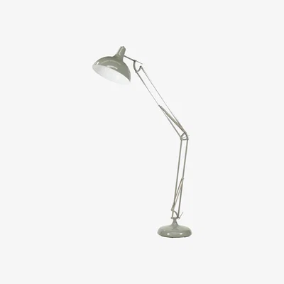 Furniture Village Milo Brass Floor Lamp - Grey