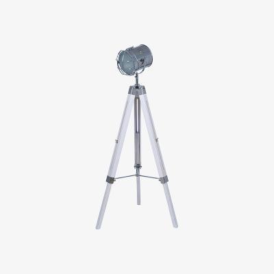 Furniture Village White Wash Wood Tripod Floor Lamp - White