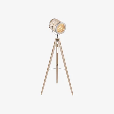 Furniture Village Staithes Natural and Silver Marine Tripod Floor Lamp