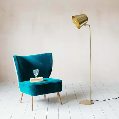 Graham & Green Rowan Brass Floor Lamp