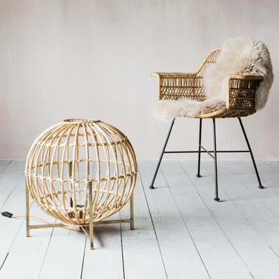 Graham & Green Bamboo Sphere Floor Lamp