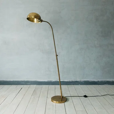 Graham & Green Antiqued Brass Floor Lamp