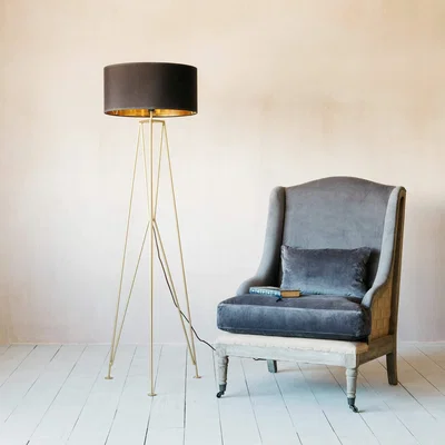 Graham & Green Maxwell Gold Tripod Floor Lamp