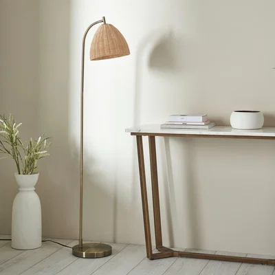 Habitat Shore Light Hellie Arc Floor Lamp - Antique Brass