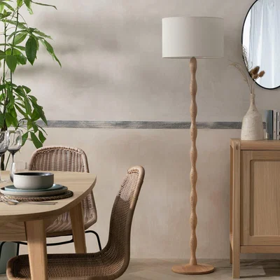 Habitat Habitat Bobbin Stick Floor Lamp - Natural & Wood