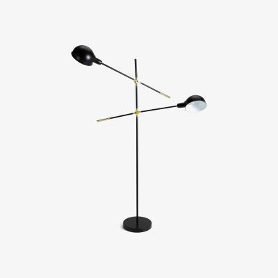 Habitat Habitat Jalonee Double Arm  Floor Lamp - Black & Brass