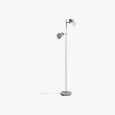 Habitat Habitat Iras Double Head Floor Lamp - Grey