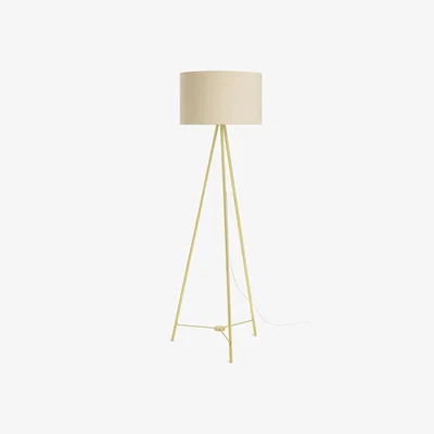 Habitat Habitat Brushed Tripod Floor Lamp - Brass & Natural