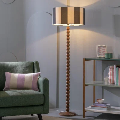 Habitat Habitat Bobbin Mango Wood Floor Lamp Base - Walnut