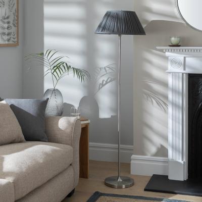Habitat Habitat Pleated Floor Lamp - Satin Nickel
