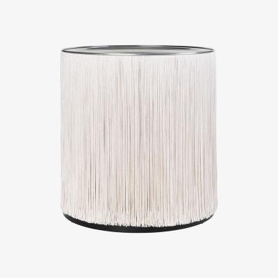 Heal's Gubi Model 597 Floor Lamp Polished Aluminum/Cream Fringe