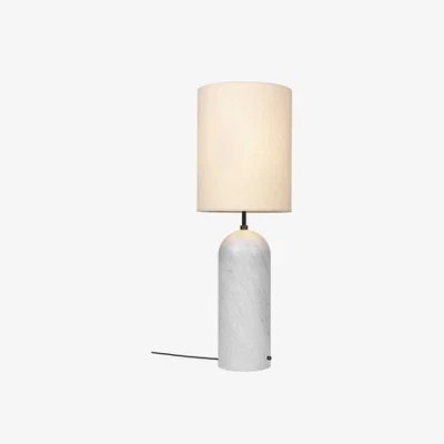Heal's Gubi Gravity Floor Lamp XL High White Marble Base White Shade - Heal's UK Lighting