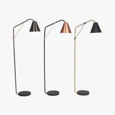 Heal's Heal's Hayden Floor Lamp Black Base Gunmetal Shade - Heal's UK Lighting