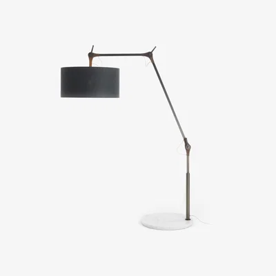 Heal's Porada Gary Small Floor Lamp Walnut Marble Base - Heal's UK Lighting