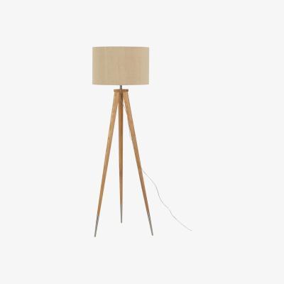 Heal's Heal's Hawkins Wooden Tripod Floor Lamp with Shade Ash - Heal's UK Lighting