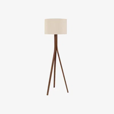 Heal's Heal's Baxter Wooden Floor Lamp with Shade Dark Wood - Heal's UK Lighting