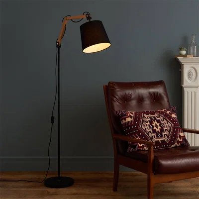 Homebase Caleb Floor Lamp - Black