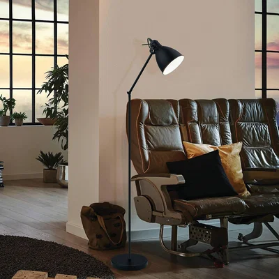 Homebase Eglo Priddy Floor Lamp - Black