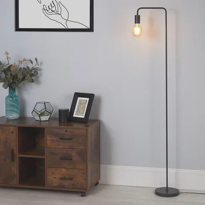 Homebase Jay Floor Lamp - Charcoal