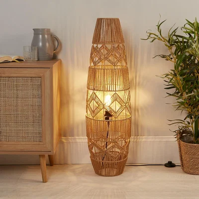 Homebase Kai Woven Floor Lamp