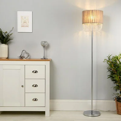 Homebase Bellano Floor Lamp - Grey