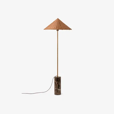 John Lewis Lights & Lamps Ardini Marble Floor Lamp, Brown