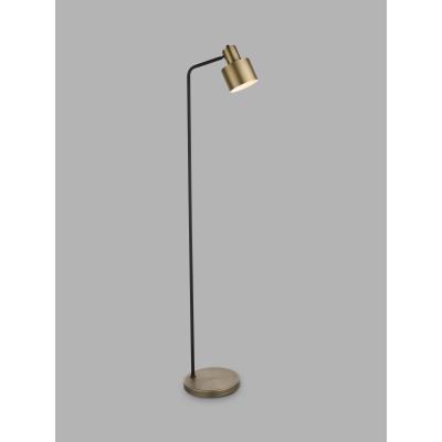 John Lewis Bay Lighting Giles Floor Lamp, Antique Brass/Black
