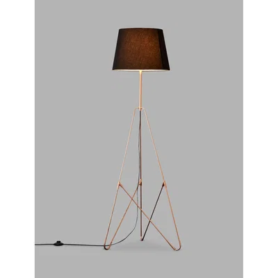 John Lewis John Lewis & Partners Albus Twisted Floor Lamp, Copper