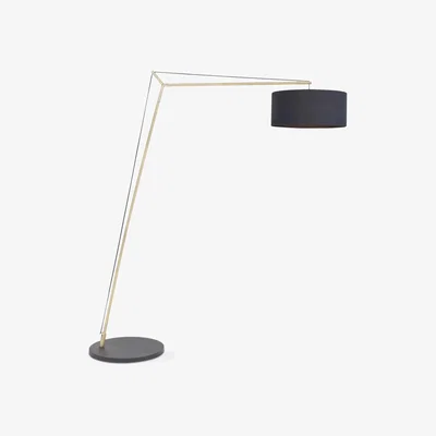John Lewis Bay Lighting Maverick Floor Lamp, Black