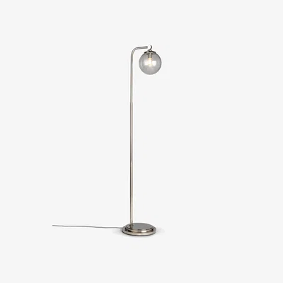 John Lewis John Lewis Park Globe Glass Floor Lamp, Clear/Nickel