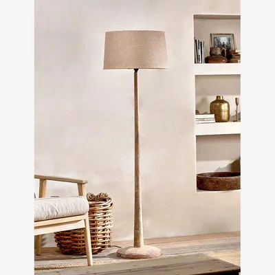 John Lewis Nkuku Sahar Mango Wood Floor Lamp Base, Natural